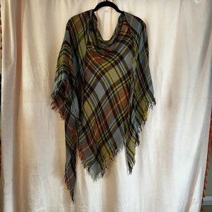 Shawl - grey, yellow, orange